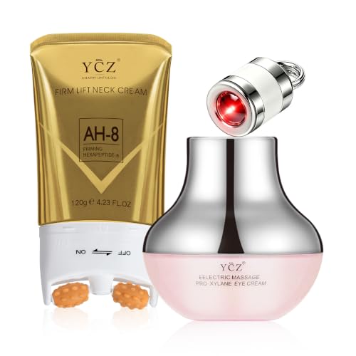 Ycz AH-8 Neck Firming Cream and Red-Glow Electric Eye Cream Set, 5.99 Fl Oz