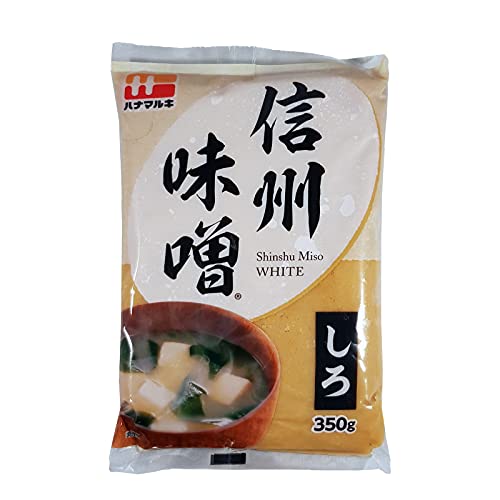 Hanamaruki Sinsyu Miso Shiro - Pasta de soja (350 g), color blanco