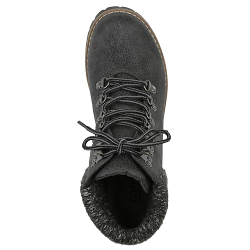 CLIFFS BY WHITE MOUNTAIN Shoes Pathfield Women's Lace-up Hiker Style Bootie, Charcoal/Fabric, 10 M by CLIFFS BY WHITE MOUNTAIN - Image 6