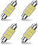 Yonput 36mm LED Bulbs 6000K Pure White Bright Interior Car Lights Error Free 9-SMD 5630 Chipsets DE3021 Bulb For Dome Light Map Light License Plate Lights Courtesy Light (4 PCS)