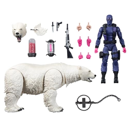 G.I. Joe Classified Series #161, Snake Eyes & Polar Bear, 6-Inch Scale Action Figure and Bear with 15 Accessories Including M.A.S.S. Device Catalytic Element