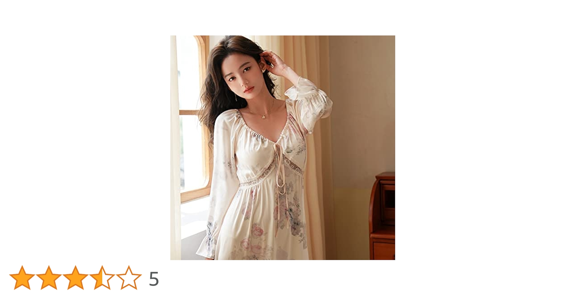BX101 ネグリジェ 春夏秋 長袖ワンピース 花柄 可愛い部屋着 BX101 ネグリジェ 春夏秋 長袖ワンピース 花柄 可愛い部屋着