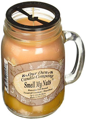 Our Own Candle Company Smell My Nuts Scented 13 oz Mason Jar Candle - Made in the USA - Thumbnail 2