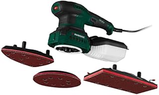 Parkside PMFS 200 C3 Ponceuse multifonction 3-en-1 : Ponceuse orbitale, roto-orbitale et delta + 3 plaques de ponçage échangeables