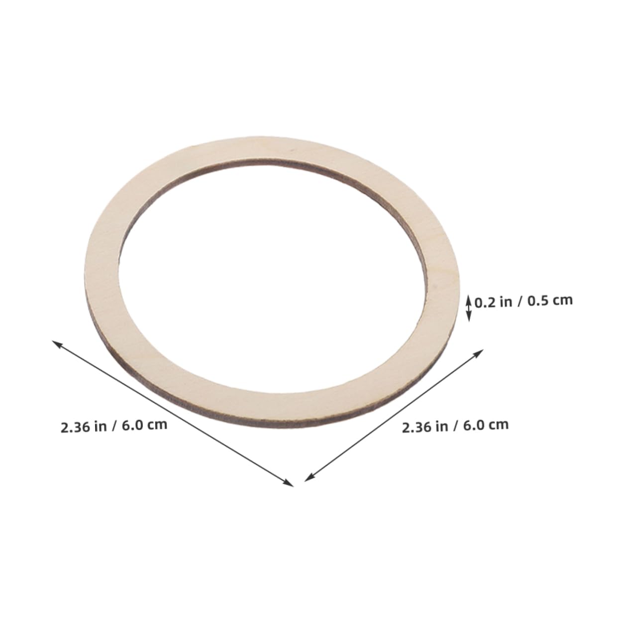 STOBOK 5 Juegos De Aros De De Madera Para Manualidades Estéticas Para Decoración De Pared De Macramé 100 Piezas X 5