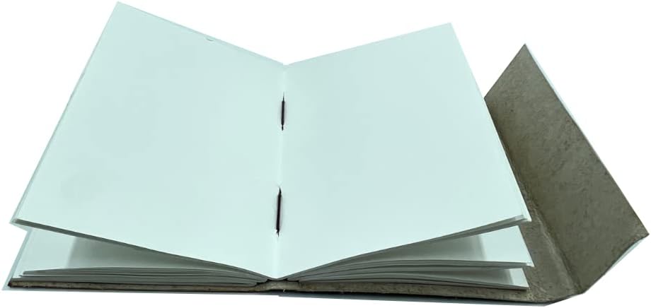 OVERDOSE Moon Design Stone Leather Journal With Brass C-Lock - Handmade Unlined Paper Leather Bound Journal | Sketchbook & Notebook - Drawing Journal - 5 x 7 inches | 12 x 17 cm | A6