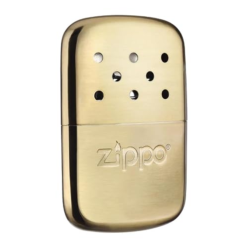 Zippo Hand Warmer - 12 Hours Heat - Refillable with Lighter Fuel - Reusable - Pocket Warmer in Gold option