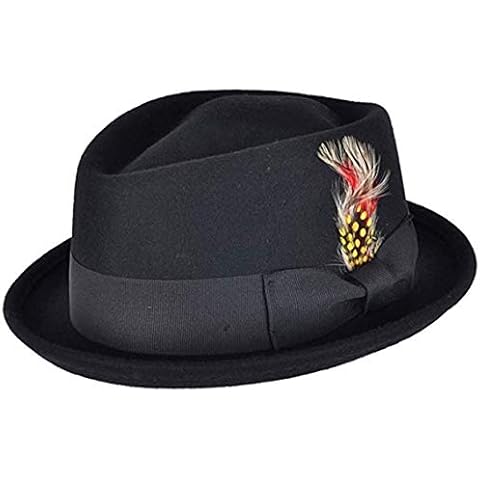 Hand Made 100% Wool Diamond Crown Pork Pie Hat Cover