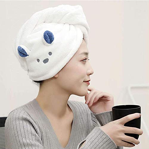 ヘアドライタオル ドライキャップ かわいいうさぎの耳 速乾 髪タオル 長い髪専用 軽量 シャワーキャップ 強い吸水性 お風呂上がり タオルキャップ ふわもこ ヘアターバン ヘアキャップ バス用品