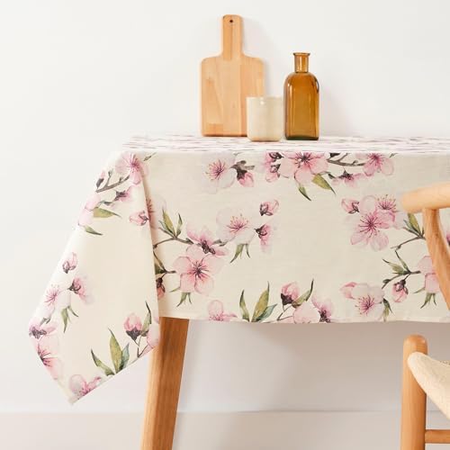 Belum Tischdecke mit Fleckenabweisend, Größe 155 x 155 cm, extraweich, Mehrfarbig, 100, Stoff 100% Bio-Baumwolle, Modell 0120-385