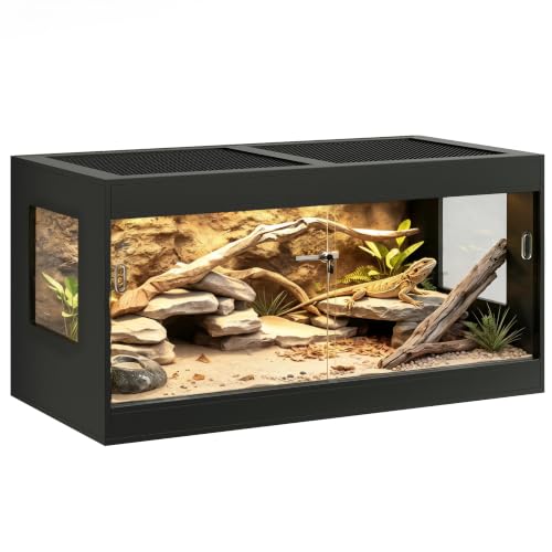 120 Gallon Reptile Tank, 4x2x2 Front-Opening Sliding Doors