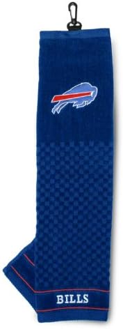 Team Golf NFL Buffalo Bills Embroidered Golf Towel Embroidered Golf Towel, Checkered Scrubber Design, Embroidered Logo