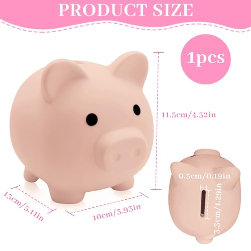 Miniatura 2 de Coco Berming Hucha Cerdito, Pig Hucha De Plástico Suave Para Decoración Del Hogar, Como Regalo Para Cumpleaños, Fiestas Beige