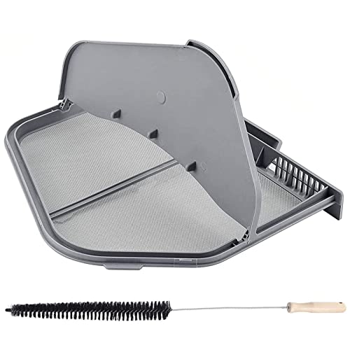 DC97-16742A Dryer Lint Trap Screen Filter Replacement for Samsung Dryer-Replaces AP5306681 DC61-03048A DC61-02610A DV45H7000EW/A2 DV40J3000GW/A2 DVE50R5200W/A3 with Flap and Vent Cleaner Brush