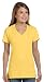 Hanes Women's Nano- V-Neck T-Shirt VINTAGE GOLD Small