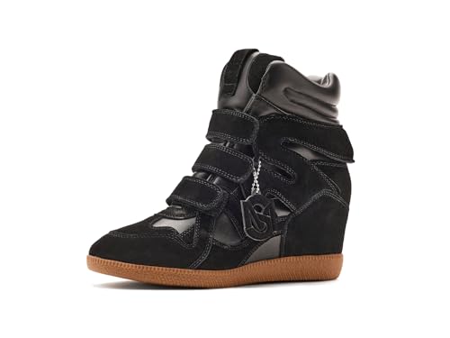 Steve Madden Women's Mavis Sneaker, Black Suede, 7 by Steve Madden - Used condition - US$151.95