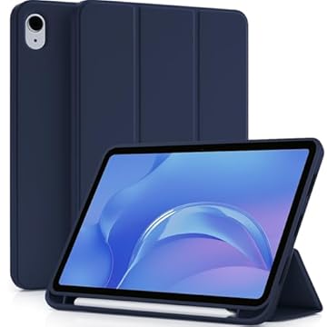 Capa Case PREMIUM Anti Impacto com função sleep e suporte para Apple Pencil - compatível com Apple New iPad 11ª 2025 Chip A16 e iPad 10ª de 10.9 Polegadas (Azul Marinho)