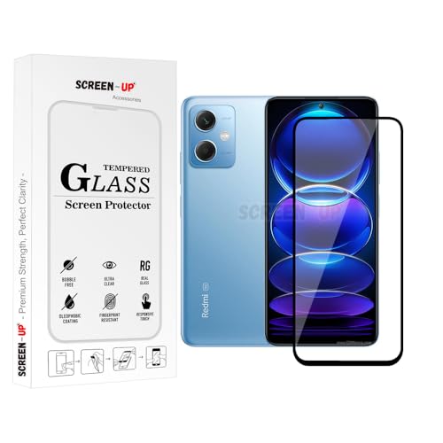 Image of ScreenUp Tempered Glass For Xiaomi Redmi Note 12 (China) - Ultra Clear, 9H Scratch Resistant, Full Coverage, Easy Install Screen Protector