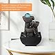 Dyna-Living Tischbrunnen mit Rollender Kugel, Tischplatte Zimmerbrunnen Wasserfall Brunnen für Indoor Wasserbrunnen für Home Office Decor, Polyresin