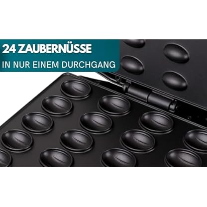 Elektrischer Nussbäcker | Cool-Touch-Griffe | 1400 Watt | Antihaftbeschichtung | Oreschniza | Waffeleisen | Zaubernuss | Nut Maker | Oreschkis (Creme White) – Bild 5