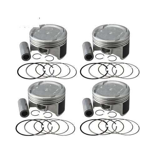 ZiKueeo Universal 13101-ZY6-000 Piston Set (+0.5mm) Compatible with Marine Outboard Motors BF115-BF150 ZY6 +0.50 Piston 13101ZY6000 4 Kits