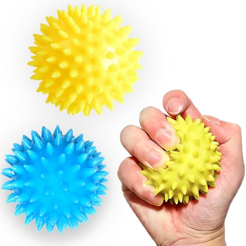 2 Stück Igelball Weich, Massage Ball, Stressball, Massageball Igelball Fußmassage 6.5cm, Kräftigung Von Hand und inger Training, Geeignet für Rücken, Beine, Füße und Hände, entlastet den Druck