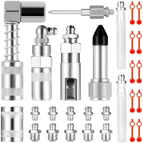 Grease Gun Accessory Set, Grease Coupler Adapter, Grease Injector