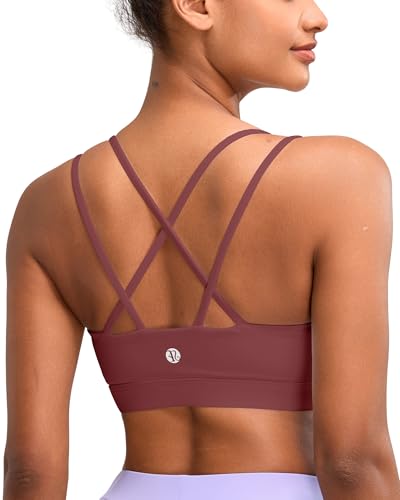 Image of RUNNING GIRL Sports Bras for Women High Support,Criss-Cross Back Strappy Bra Moulded Cup High Impact Workout Crop Tops