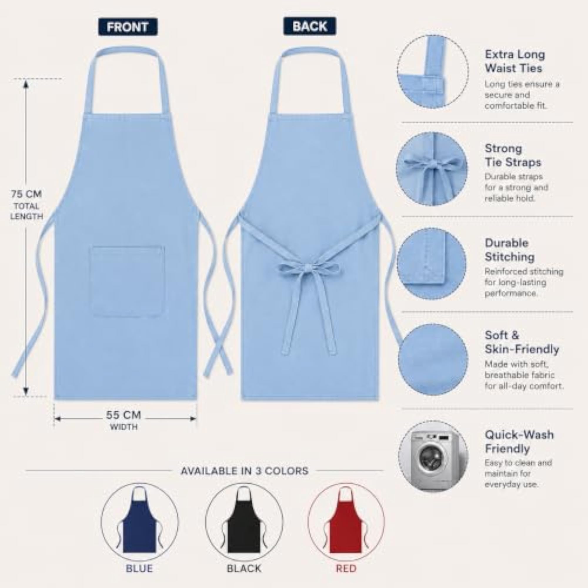 Waterproof Kitchen Apron Combo Pack of 2