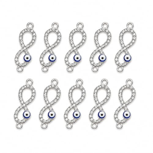 Image of 10 Pc. Evil Eye Charms for Rakhi Making | DIY Nazar Protection Charms for Rakhi, Bracelet, Lumba Rakhi, Necklace, Jewelry & Craft Making | Assorted Design