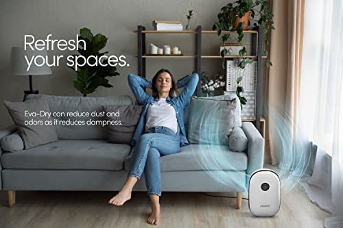Eva-Dry Air Dehumidifier For Home – Portable Dehumidifier For Small & Medium Spaces Up To 2,500 Cubic Ft. – Quiet Dehumidifier For Basements, Rvs, Bathrooms, Laundry Rooms, Campers, Bedrooms, & More #TOP5