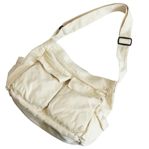 Sac bandoulière toile femme sécurisé, grand sac cabas léger anti-vol pour cours