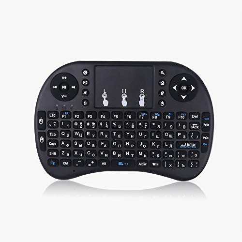 VQAGDV Récepteur USB 2,4ghz Mini Clavier sans Fil Rétro-éclairé Clavier sans Fil Bluetooth avec Pavé Tactile Clavier Adapté pour Ordinateur Portable/PC/Tableau/Fenêtres/Mac/TV/Xbox/PS3/Android TV Box