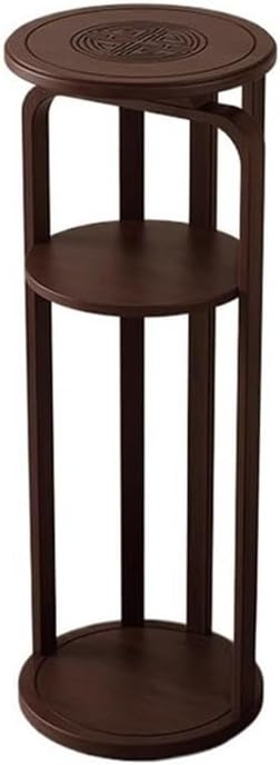 Plant Shelf, Vintage Carving Bonsai Stand Rack, Bamboo Plant Shelf for Indoor Outdoor Decoration