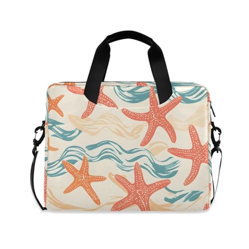 Maletín para portátil con estampado Coral Starfish 13-15.6 pulg miniatura 1
