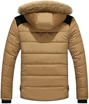 FemiChic Men's Winter Jacket Fleece Thermal Jacket Warm Thick Hoodie