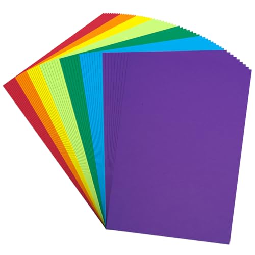 Colored Copy Paper 8.5X11 Inches,140 Sheets 20 lb/80GSM 7 Colors Rainbow Letter Size Printer Multipurpose Paper for Office School Education Daily Printing,Document Copying,Study