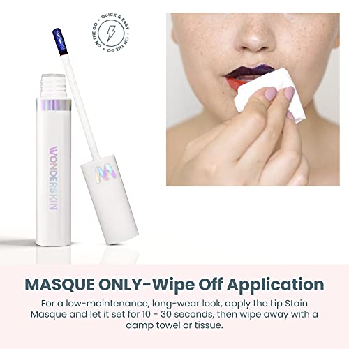 Wonderskin Wonder Blading Lip Stain Masque, Waterproof Pink Lip Stain, Transfer Proof Natural Lip Stain, Long Lasting Lip Tint (Beautiful Masque) #TOP2