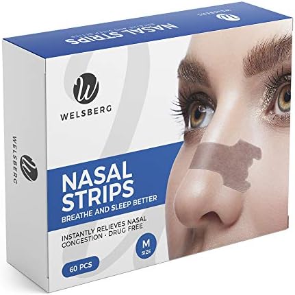 Welsberg 60x rozmiar M plaster na nos przeciw chrapaniu lepsze oddychanie paski do nosa stoper chrapania