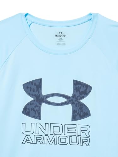 Image of Under Armour Boys' Tech Hybrid Printed Fill Short-Sleeve T-Shirt