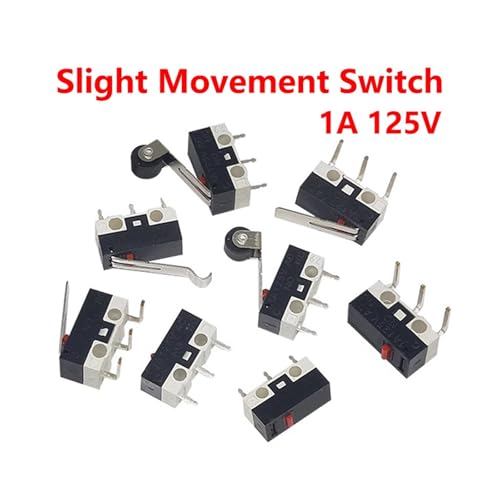 Micro interrupteur souris 3 broches à levier arqué pour soudure PCB 1A