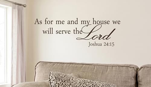 Picniva As for Me and My House Wall Decal 8x20 Christian Scripture Art by Picniva - Used condition - Image 3