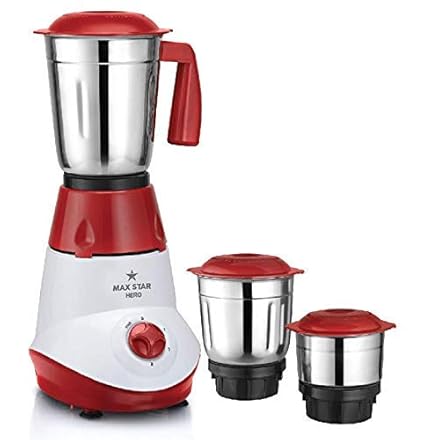 (Renewed) Maxstar Mixer Grinder Hero MG10, Red