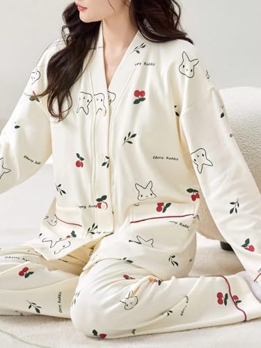 Image of LITZO Womens Korean Night Dress || Pyjama Set ||Korean Nightsuit || Women Nightwear ||Round Neck Half Sleeve Nightsuit || Loungewear || Everyday Nightdress (L-221-227)
