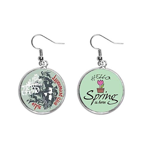 Pendientes de primavera con diseño de graffiti street para colgar