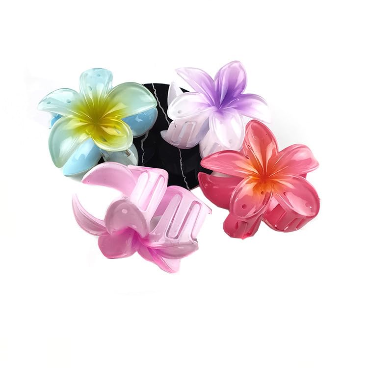 6PCS Flower Hair Clips, Large Claw Clips for Women Thick Hair Non Slip Strong Hold for Women Thin Hair Girls Gifts (Mixed) - Image 3
