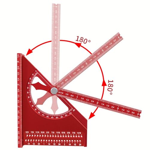 Rapporteur menuisier antirouille à angle multiple pour équerrage précis - 5