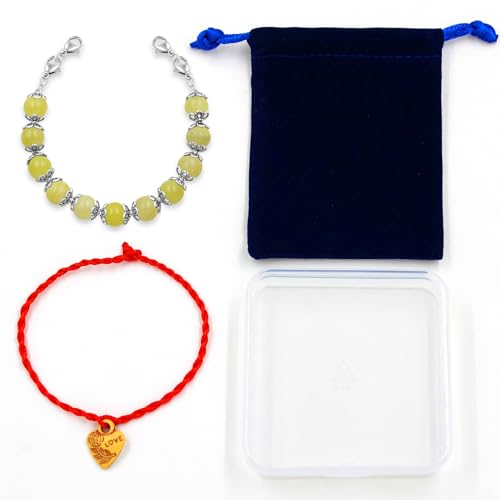 Bracelet alerte médicale réglable à double usage avec perles naturelles 8mm