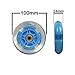 L.E.D. Scooter Wheels with ABEC 9 Bearings for Razor Scooters 100mm Light Up 2-Pack (Blue)