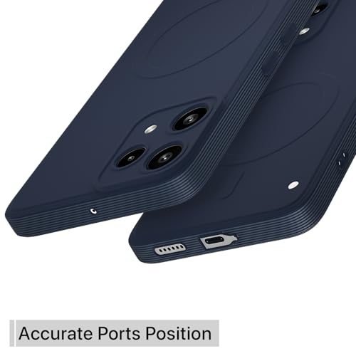 Image of Pikkme Back Cover for Nothing Phone 3a Lite 5G Soft Matte Silicone Mag-Safe Design (Mag-Safe Not Support) Camera Protection | Slim Fit Bumper Cover (Blue)